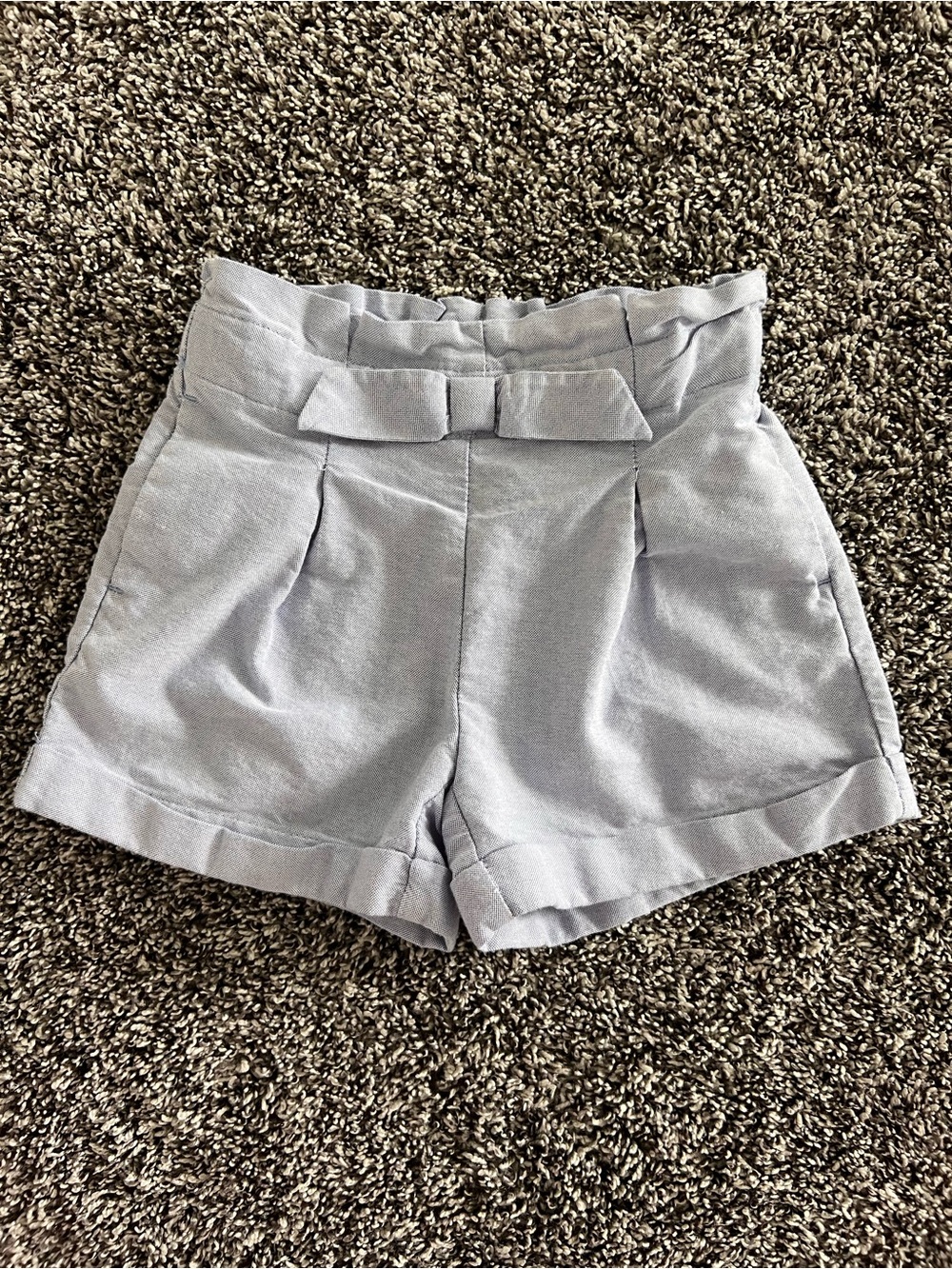 Janie and Jack Light Blue High-Waist Bow Front Shorts